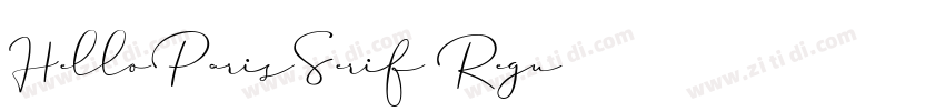 HelloParisSerif Regu字体转换